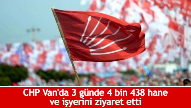 CHP 'Saha Çözüm Van' Ekiplerinden Ali Paşa Mahallesi'ne Çıkarma!