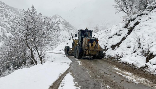 Çatak'ta kar yağışı