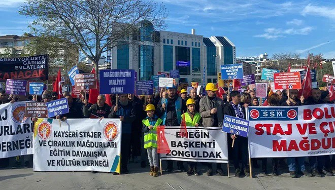 Staj ve çıraklık mağdurları Büyük İstanbul Mitingi'nde buluştu