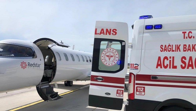 Van'da kalp hastası bebek için ambulans uçak havalandı