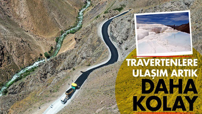 Başkale'de 'Travertenlere' ulaşım artık daha kolay
