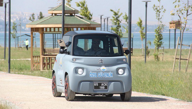 Çevre Dostu Elektrikli Araç Van Sahil Yolunda Göreve Başladı