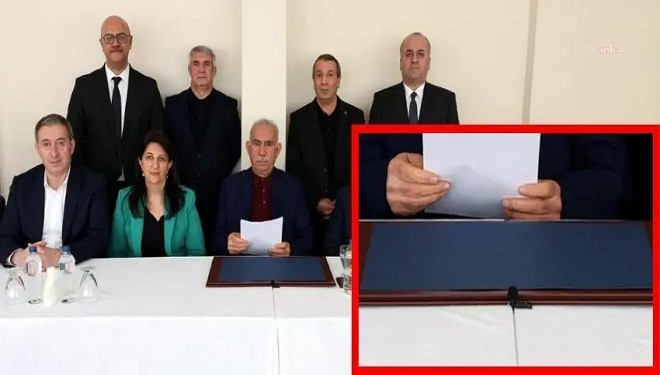 Öcalan'ın açıklaması kayda alındı mı? Yaka mikrofonu detayı...