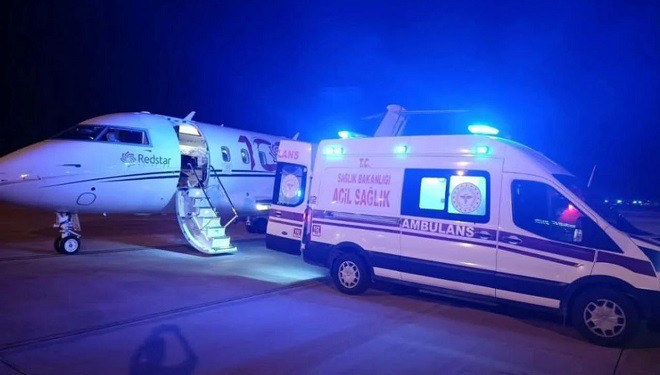 Van’da ambulans uçak 2 günlük Down sendromlu bebek için havalandı