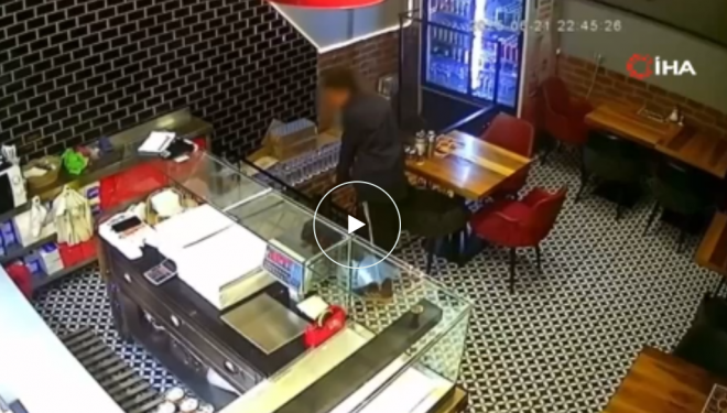Van’da börekçide hırsızlık kameraya yansıdı
