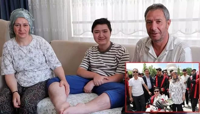 Engelleri azmiyle aşan Halil İbrahim, YKS'de 5 bin 145'inci oldu