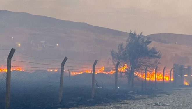 Van’ın Ayanıs köyünde yangın