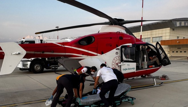 Akciğer hastası şahıs ambulans helikopter ile Van’a getirildi