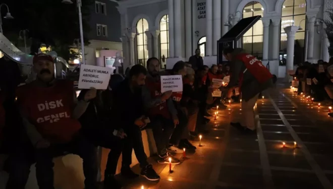 Van’da işçilerin eylemi 55’inci gününde: "Adaleti mumla arıyoruz"
