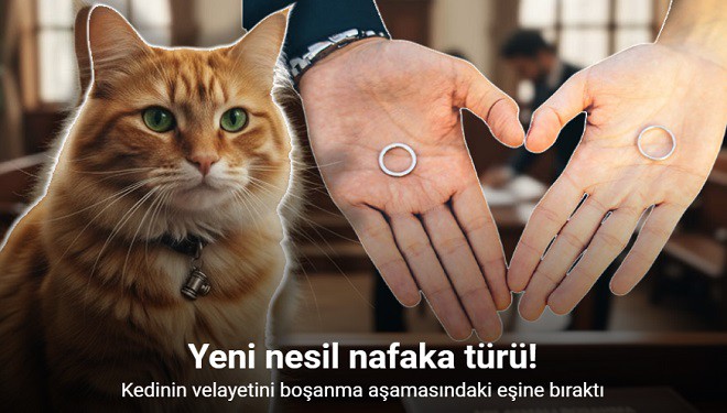 Kedinin velayetini boşanma aşamasındaki eşine bıraktı