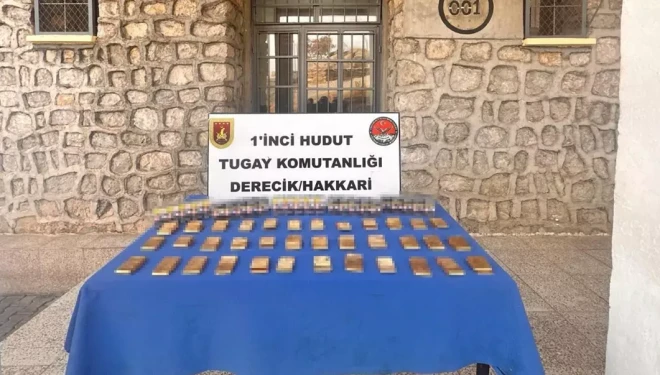 Hakkari’de 36 kilo sarma altın ele geçirildi