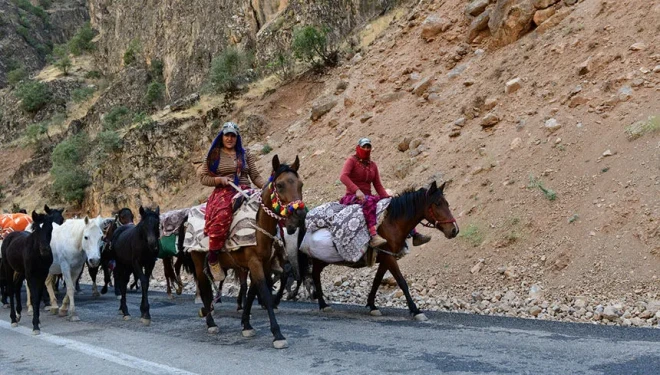 Van'da göçerlerin memleketlerine zorlu yolculuğu başladı