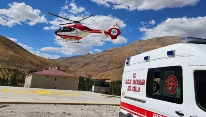 60 yaşındaki kalp hastası helikopter ambulansla Van’a sevk edildi