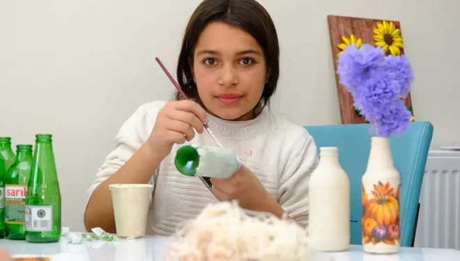 Çocuklar Sıfır Atık Atölyesinde Eğlenerek Üretiyor