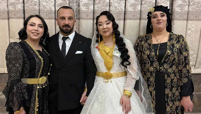 Kırgızıstan'dan Yüksekova'ya gelin geldi