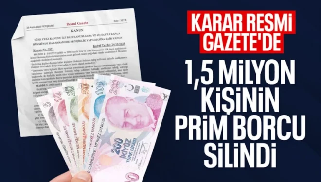 Bir buçuk milyon kişinin GSS borcu silindi
