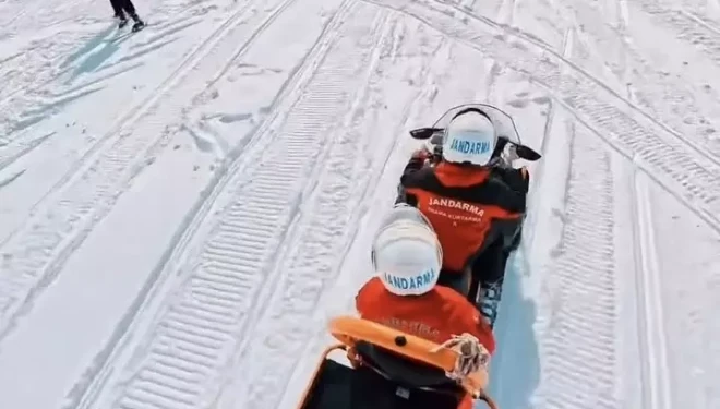 Abalı Kayak Merkezi’nde JAK timlerinden güvenlik devriyesi