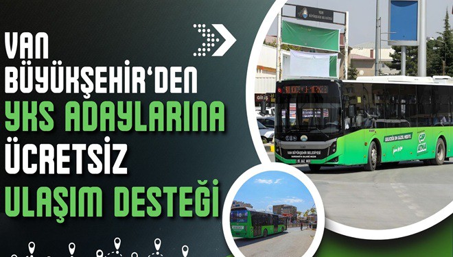 YKS adaylarına ücretsiz ulaşım desteği