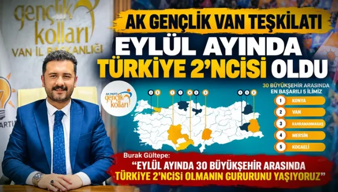 AK Gençlik Van teşkilatı eylül ayında Türkiye 2’ncisi oldu