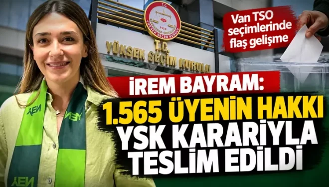İrem Bayram: Bin 565 üyenin hakkı YSK kararıyla teslim edildi