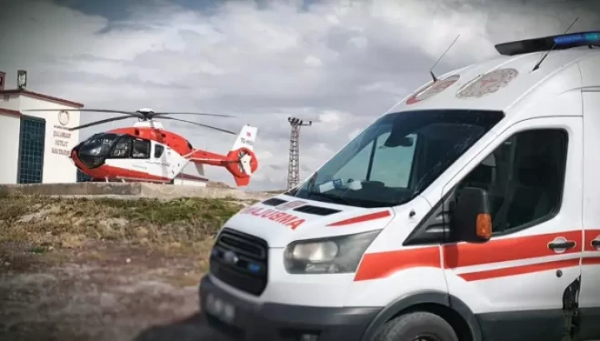 21 günlük bebek helikopter ambulansla Van’a sevk edildi