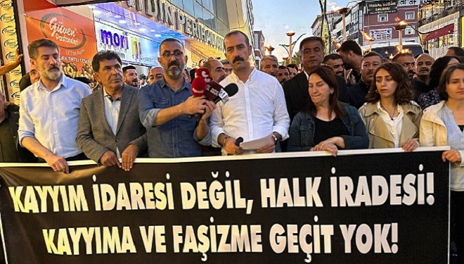 Van’da 49 kurum bir araya gelerek kayyum uygulamasına karşı yürüdü
