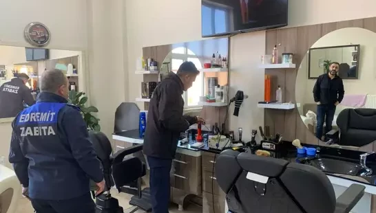 Edremit’te berberler denetleniyor