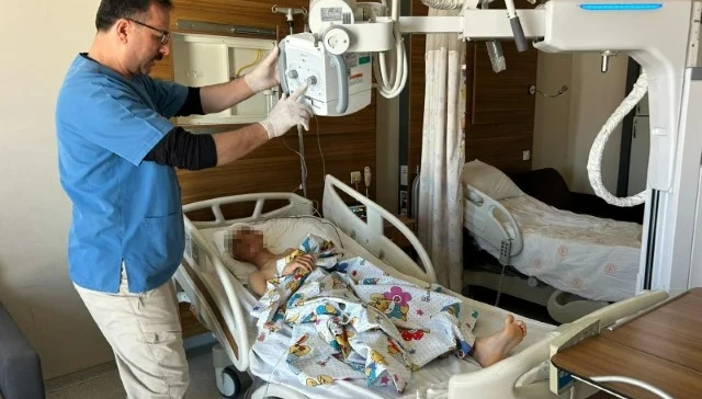 Köpek saldırısında yaralanan Ayaz Özsoy, hastanede tedavi altında