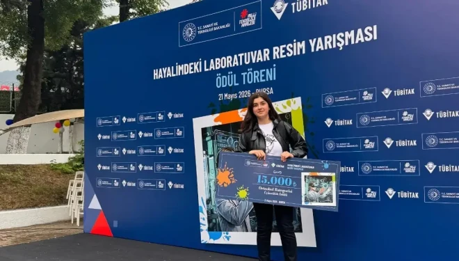 Vanlı öğrenci TÜBİTAK resim yarışmasında Türkiye 3'üncüsü oldu