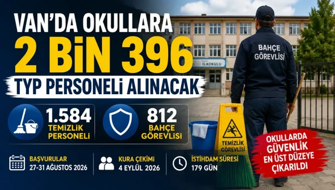 Van'da okullara 2 bin 396 personel alınacak: İşte ilçe  ilçe dağılım