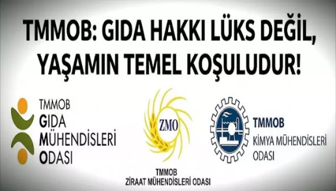 TMMOB'dan 16 Ekim Dünya Gıda Günü Mesajı