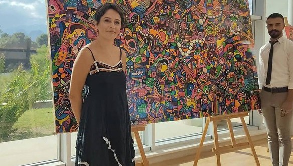 Vanlı Ressam 100 bin TL’lik tabloyu Antalya’da satışa sundu
