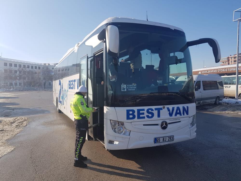 Van'da otobüslere yönelik denetim yapıldı