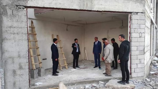 Kaymakam Ataman ‘Halk Ekmek Fırını’ inşaatında incelemelerde bulundu