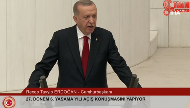 Cumhurbaşkanı Erdoğan'dan önemli açıklamalar! Meclis'te yeni yasama yılı başladı