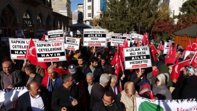 Van'da LGBT karşıtı yürüyüş yapıldı