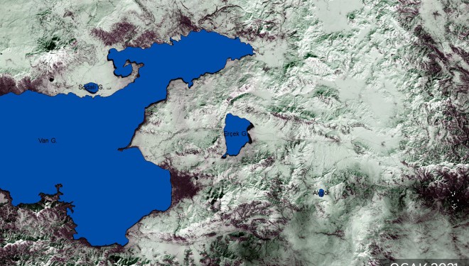 Van Gölü Havzası'ndaki kuraklık uydu görüntülerine yansıdı