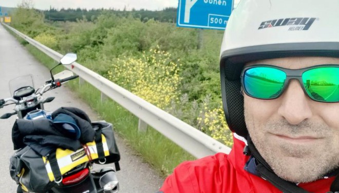 Vanlı dağcı motosikleti ile Türkiye turu yaptı