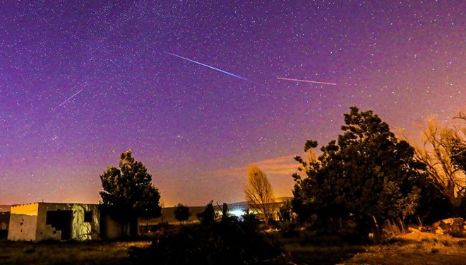 Van'da perseid meteor yağmuru böyle görüntülendi