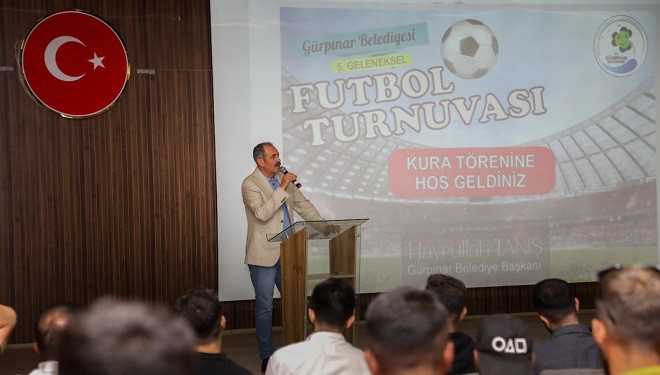 Gürpınar'da futbol turnuvasının kura çekim töreni yapıldı!