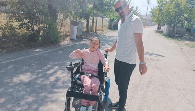 Vanlı Amcan’dan epilepsi hastası Norjin’e akülü sandalye
