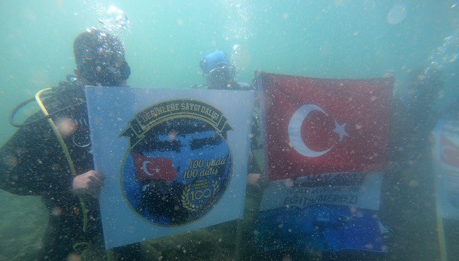 AKEM, Cumhuriyetin 100. yılına özel Van Gölü’ne dalış yaptı