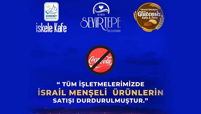 Edremit Belediyesi, tesislerinde İsrail menşeli ürünler satmayacak