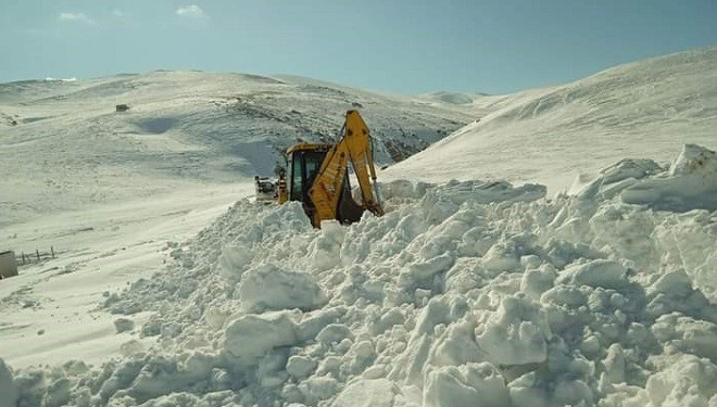 Özalp'te yol açma ve kurtarma çalışması