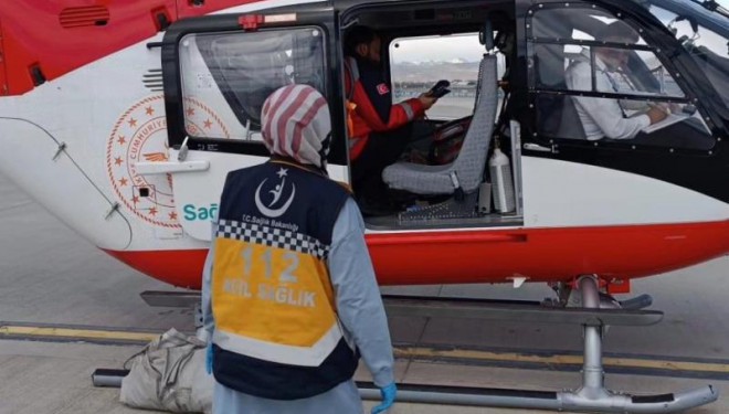 Apandisit hastası helikopterle Van’a sevk edildi