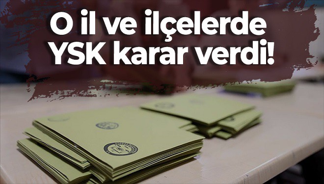 YSK 21 seçim bölgesi için yapılan 22 itirazı karara bağladı