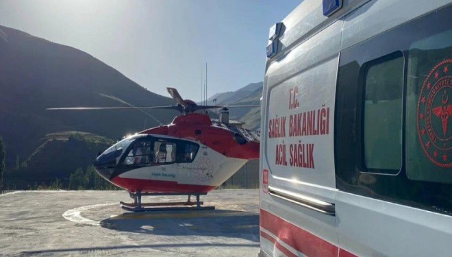 18 yaşındaki genç için helikopter havalandı