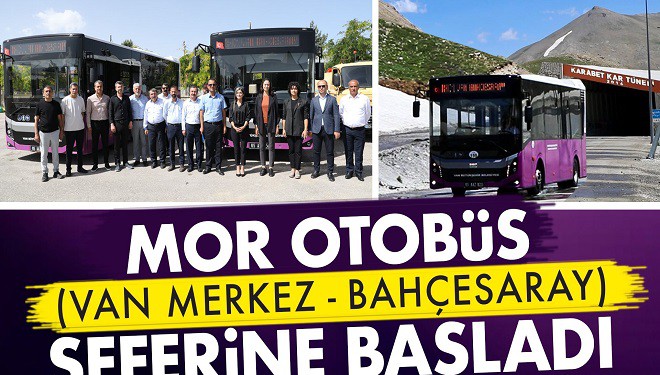 Mor Otobüs Bahçesaray Seferine Başladı