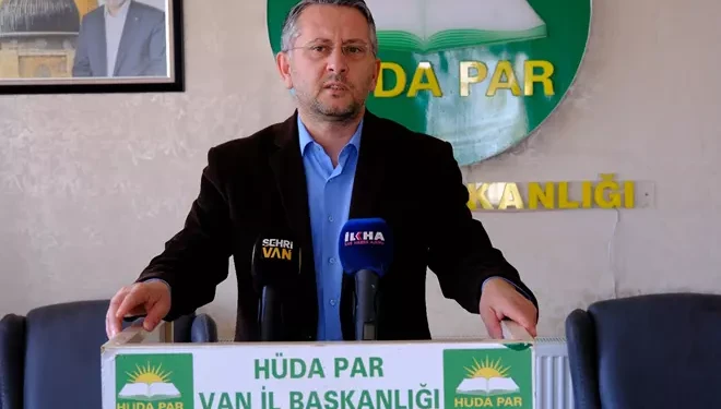 HÜDA PAR Van İl Başkanı Rasim Sayğın, şehirdeki silahlı kavgalara ilişkin açıklama