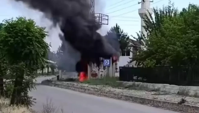 Erciş’te trafo yangını